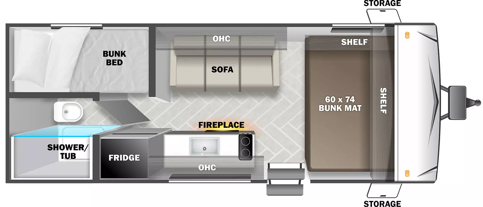 Evo Southwest 175BHGT Floorplan